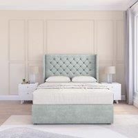 Dior Naples Wingback Bed Set ,No Drawers & 54" Floor Standing Headboard