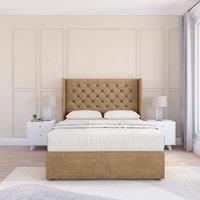 Dior Dumfries Wingback Bed Set ,No Drawers & 54" Floor Standing Headboard