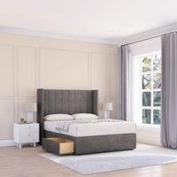 Falcon Naples Wingback Bed Set ,No Drawers & 54" Floor Standing Headboard