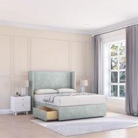 Devonshire Naples Wingback Bed Set ,2 Drawers & 54" Floor Standing Headboard
