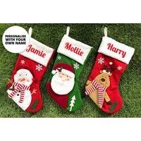 Christmas Stocking - Reindeer, Santa, Snowman
