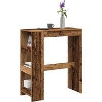 Bar Table with Racks Old Wood 90x40x103.5 cm Engineered Wood