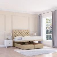 Mayfair Coniston Fabric Ottoman Bed End Opening With Sprung Memory Mattress & 26 Inch strut Headboard