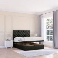 Mayfair Dumfries Fabric Ottoman Bed End Opening With Sprung Memory Mattress & 26 Inch strut Headboard