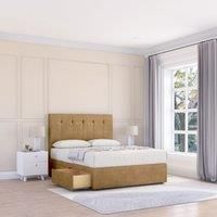 Highbury Plush Velvet Memory Foam Bed Set With No Drawers, Mattress & Headboard