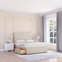 Highbury Plush Velvet Memory Foam Bed Set With 4 Drawers, Mattress & Headboard
