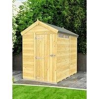 Flat Pack Sheds DIY Sheds 5 x 7 Apex Security Shed, Brown
