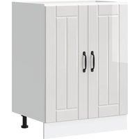 Sink Base Cabinet Lucca High Gloss White Engineered Wood