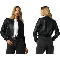 Barney'S Women'S Cropped Bomber Jacket - 6 Sizes