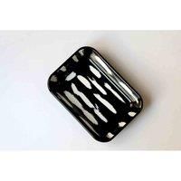 Rozi Stripe Collection Enamel Rectangular Serving And Roasting Dish