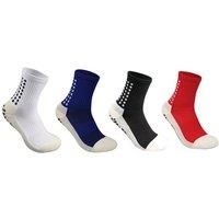 Men'S Silicone Sole Non-Slip Sports Socks - Pack Of 4! - White