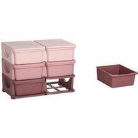 Children'S Three Tier Storage Unit With Six Drawers