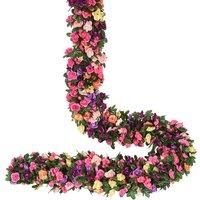 2.5M Hanging Fake Flower Garland - 5 Or 10! - Red