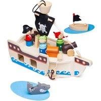 Bigjigs Toys Wooden Mini Pirate Ship Playset