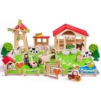 Bigjigs Toys Wooden Farm Playset (50 Pieces)