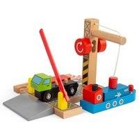 Bigjigs Rail Wooden Container Shipping Yard Railway Train Set Accessories