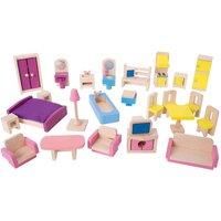 Bigjigs Toys Wooden Dolls Furniture Set