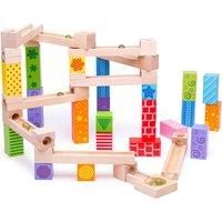 Bigjigs Toys, Marble Run, Wooden Toys, Wooden Marble Run, Construction Toys, Wooden Ball Run, Construction Toys For 3 4 5 Year Olds, Marble Run For 3 4 5 Year Olds, Marbles For Kids