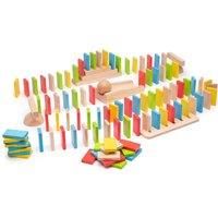 Bigjigs Toys Wooden Domino Run Game includes 110 Play Pieces, none