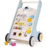 Bigjigs Toys 100% FSC® Certified Activity Baby Walker - Wooden Walkers for Babies , Eco-Friendly Baby Walkers for 1 Year Olds , Push Along Toys