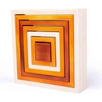 Bigjigs Toys Natural Wooden stacking squares