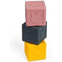 Bigjigs Toys Silicone Sensory Cubes - 3 Piece Soft Blocks Toy For Babies & Toddlers, Montessori Play, Made From 100% Silicone, Gifts For 3 Month Olds +