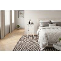 Classic Wooden Bedside Table with Storage Drawer & Cabinet