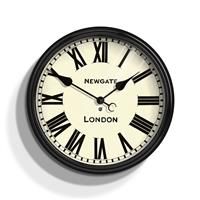 Newgate Clocks Battersby Wall Clock, Dia.50cm, Black