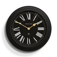 NEWGATE ® Chocolate Shop Wall Clock - Roman Numeral wall clock - HWD 50 x 50 x 6.5 cm (Black/Black Dial)