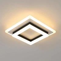 LED Ceiling Light Square, 24W Modern LED Ceiling Lamp, White Acrylic LED Ceiling Chandelier for Living Room,3000K