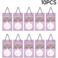 Living and Home 10 Pack Wardrobe Dehumidifier Hanging Bags in Purple