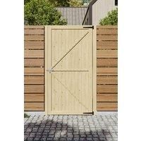 90x180cm Natural Wood Vertical Board Gate with K-Braced