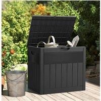126L Waterproof Large Plastic Storage Box with a Padlock,Wood-Grain Texture