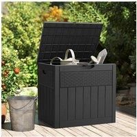 126L Waterproof Large Plastic Storage Box with a Padlock,Rattan Texture