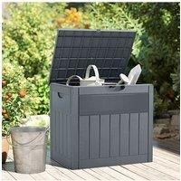 126L Waterproof Large Plastic Storage Box with a Padlock,Wood-Grain Texture