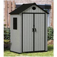 Living and Home 6x4FT Apex Roof Garden Tool Shed in Grey