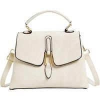 PU Suede Handbag with Shoulder Strap