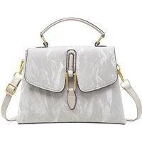 PU Suede Handbag with Shoulder Strap