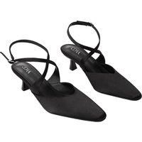 Kitten Heel Slingback Squared-off Closed Toe Heels Pumps