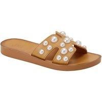 Pearl Embellished Slide Sandals