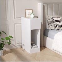 White Bedside Table with a Drawer