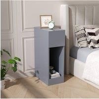 Grey Bedside Table with a Drawer