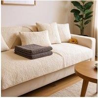 Non-Slip Faux Plush Sofa Cover