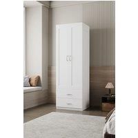 Modern 2-Door Wardrobe with 2 Drawers