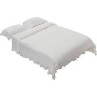 3Pcs Solid Ruffle Bedding Duvet Cover with 2 Pillowcase Set