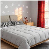 Living and Home Down Alternative Quilted Duvet Insert with Corner Tabs in Light Grey | Size: Single