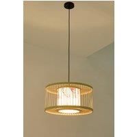 Bamboo-Woven Pendant Light