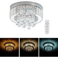 Adjustable LED Crystal Ceiling Light with Remote Control