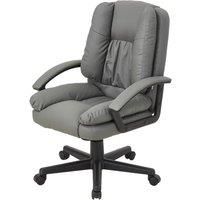Living and Home Swivel & Height Adjustable Office Chair with High Back - Dark Grey
