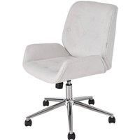 Living and Home Swivel Adjustable Height Office Chair for Home & Office in White